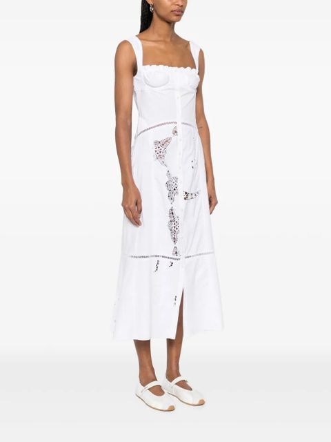 Marine Serre Regenerated midi dress - White