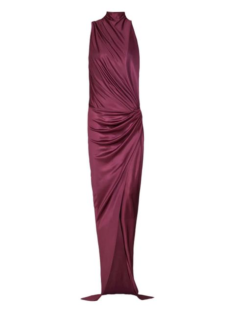 Balmain draped high-neck maxi dress - Red - zdjęcie produktu nr 1