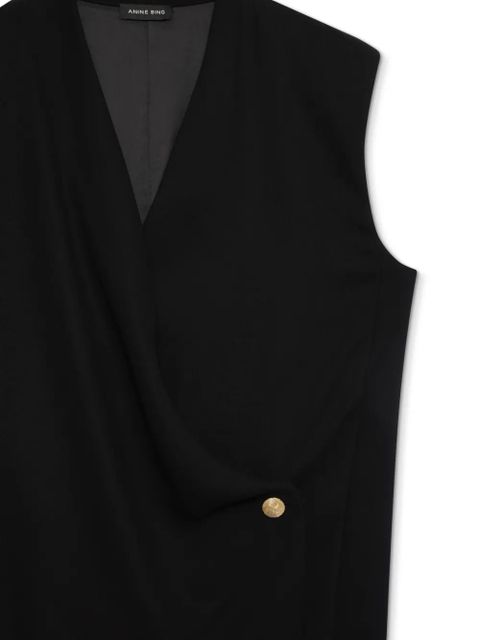 ANINE BING Venice wrap vest - Black