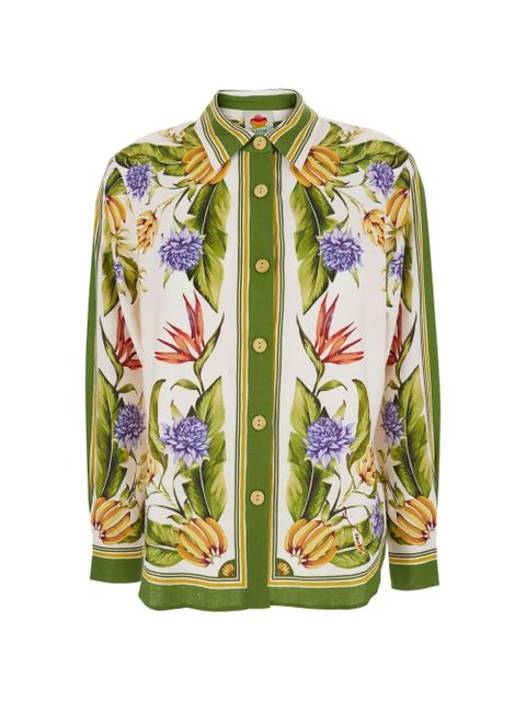 FARM Rio Sand Tropical floral-print shirt - White - zdjęcie produktu nr 1