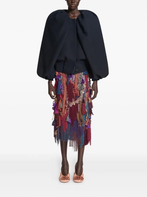 DRIES VAN NOTEN balloon-sleeve jacket - Blue