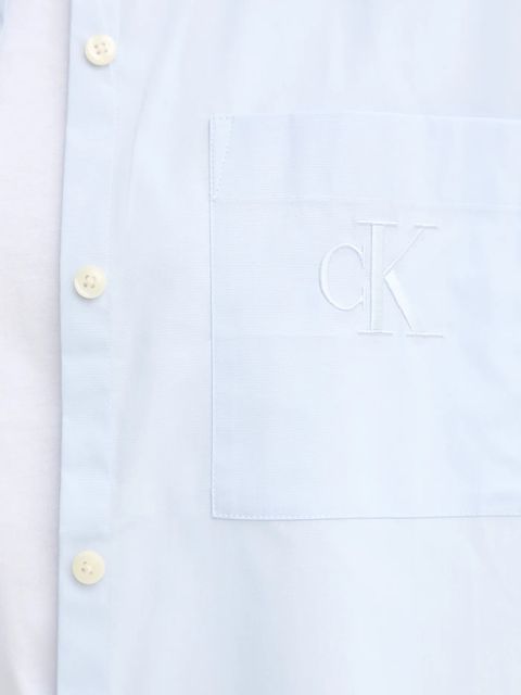 Calvin Klein Jeans koszula damska kolor niebieski relaxed z kołnierzykiem klasycznym LV047C143G