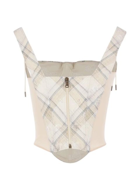 Vivienne Westwood check-print distressed top - Neutrals - zdjęcie produktu nr 2