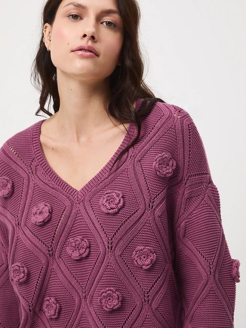 Medicine sweter damski kolor fioletowy - zdjęcie produktu nr 1