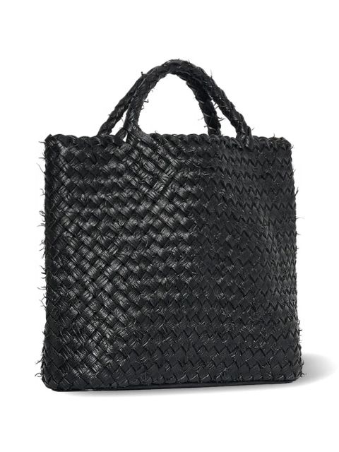 The Row Amber woven leather tote bag - Black