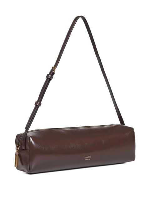 KHAITE adjustable strap crackle shoulder bag - Brown