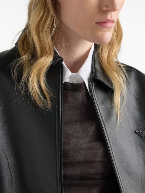 Prada nappa leather jacket - Black