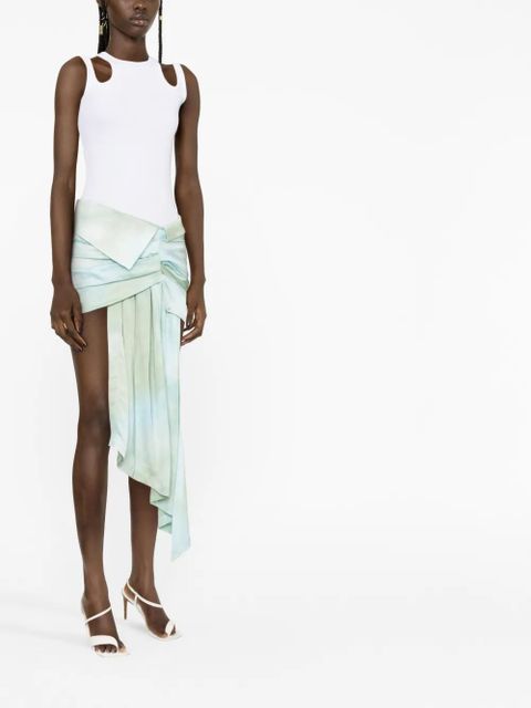 Off-White ombré-effect dual-tone skirt - Blue - zdjęcie produktu nr 2