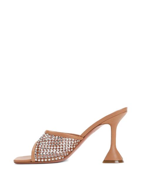 Amina Muaddi 95mm Lupita mules - Neutrals