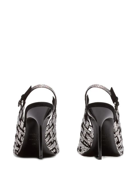 Balmain rhinestone-detail sandals - Black