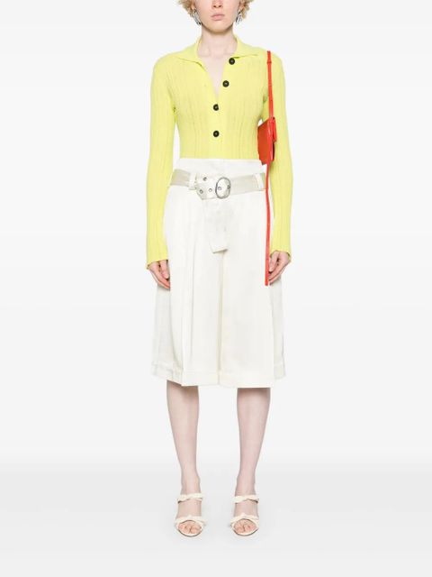 Jil Sander high-waist satin shorts - Neutrals