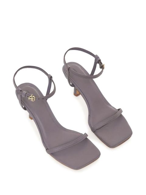 ANINE BING leather open-toe sandals - Grey - zdjęcie produktu nr 2