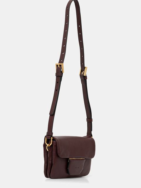 AllSaints torebka skórzana JUPITER kolor bordowy W263XC - zdjęcie produktu nr 2