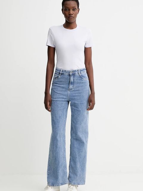 Calvin Klein t-shirt bawełniany damski kolor fioletowy LV044C216G