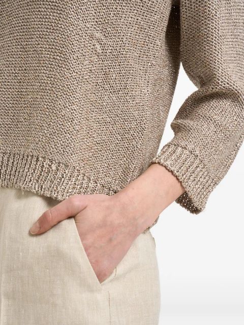Weekend Max Mara lurex-embellishment sweater - Gold