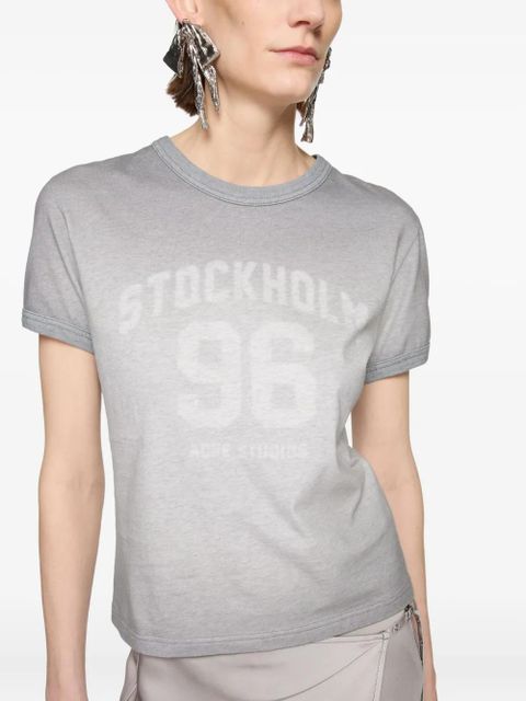 Acne Studios sprayed cotton T-shirt - Grey