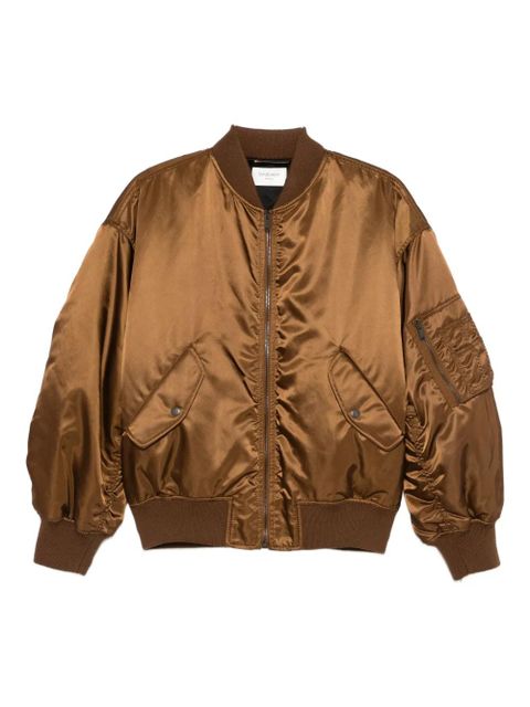 Saint Laurent satin-finish bomber jacket - Brown - zdjęcie produktu nr 1
