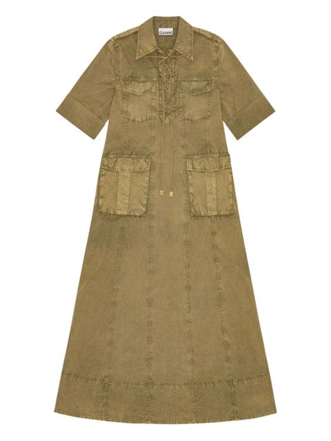 GANNI denim midi dress - Green - zdjęcie produktu nr 1