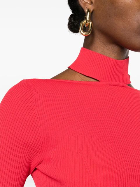 Cult Gaia Brianna ribbed knitted top - Red