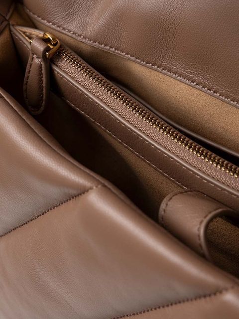 Pinko torebka skórzana kolor brązowy 100037.A0F2