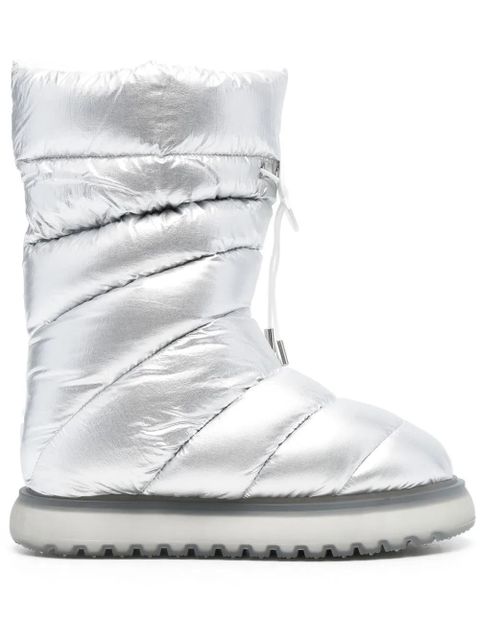 Moncler Gaia metallic-effect snow boots - Grey - zdjęcie produktu nr 1