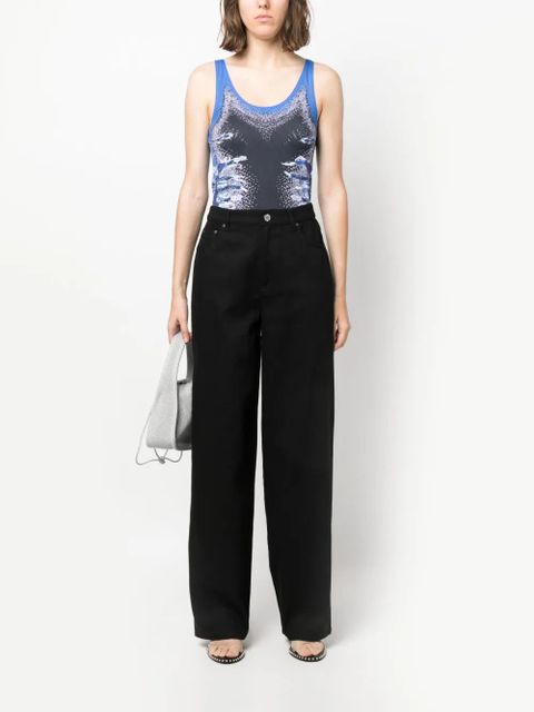 ROTATE BIRGER CHRISTENSEN logo-embellished straight-leg jeans - Black