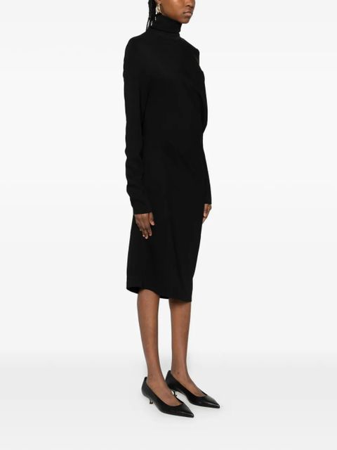 TOTEME twist high-neck dress - Black
