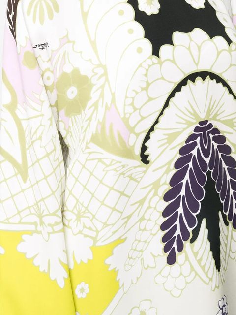 Valentino Garavani abstract-print long-sleeve dress - Green