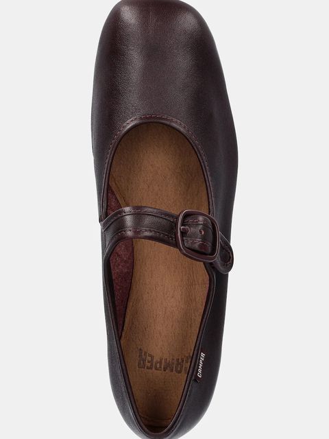 Camper baleriny skórzane Casi Myra kolor bordowy K201629-011