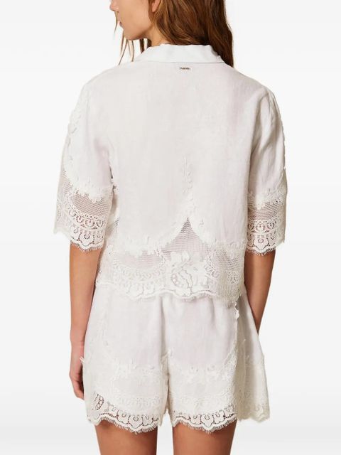 TWINSET lace-detail shirt - White