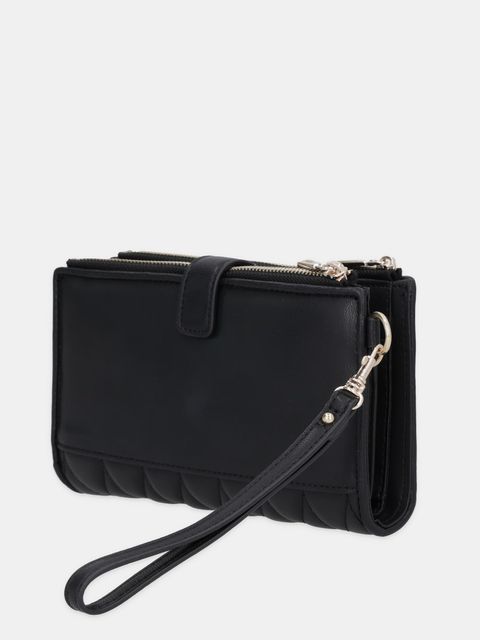 Guess portfel VALLA damski kolor czarny SWQG81 22157