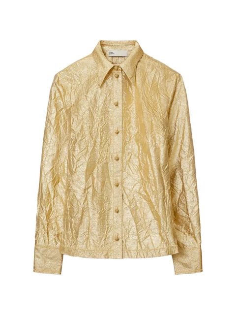 Tory Burch crushed silk shirt - Gold - zdjęcie produktu nr 1