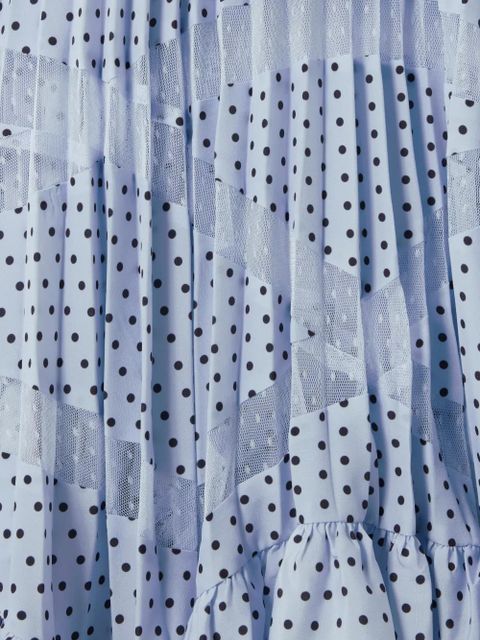 Claudie Pierlot polka-dot midi skirt - Blue