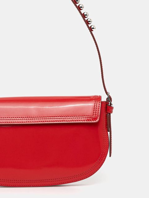 Bally torebka skórzana kolor czerwony WAS045