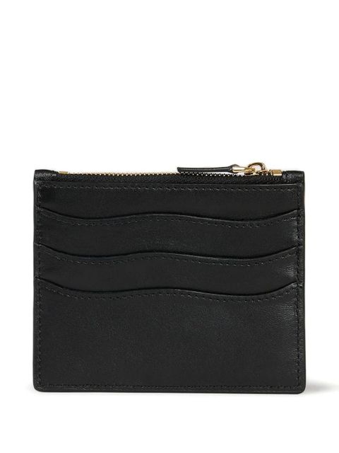 SANDRO zip-top leather cardholder - Black - zdjęcie produktu nr 2