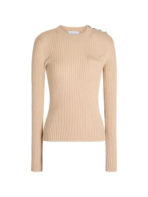 Rabanne button ribbed jumper - Neutrals - zdjęcie produktu nr 1