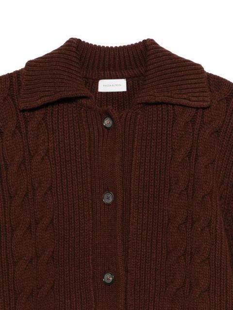 Magda Butrym cable-knit collared cardigan - Brown