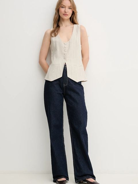 Hoss Intropia kamizelka z domieszką lnu