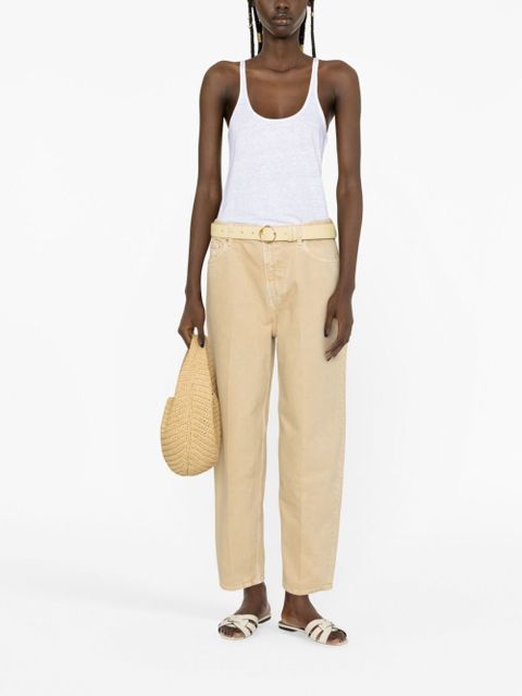 TOTEME linen racerback tank top - White