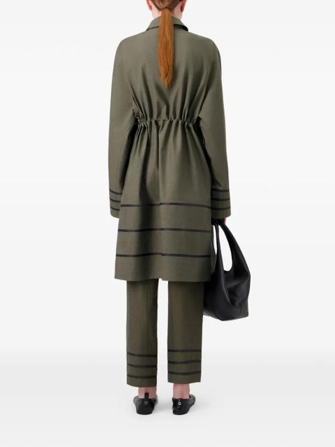 Coperni striped car coat - Green