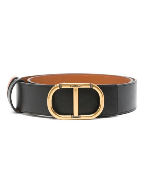 TWINSET Oval-T reversible belt - Black - zdjęcie produktu nr 1