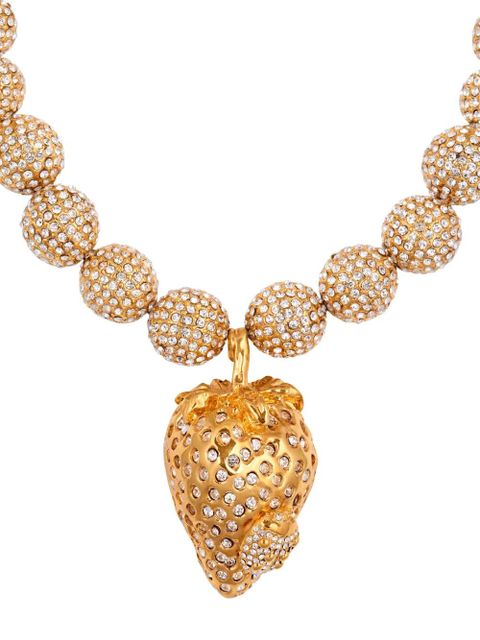 Balmain strawberry rhinestone necklace - Gold - zdjęcie produktu nr 2
