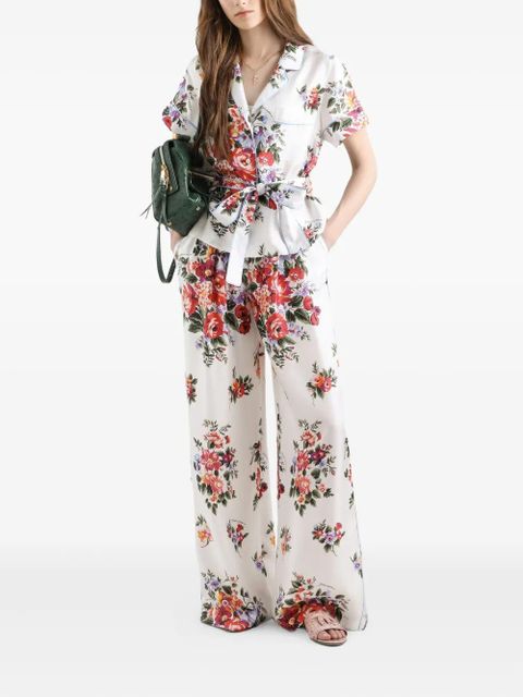 Dolce & Gabbana floral-print tie shirt - White - zdjęcie produktu nr 2