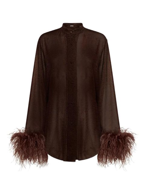 Oséree Lumière Plumage long-sleeve shirt - Brown - zdjęcie produktu nr 1
