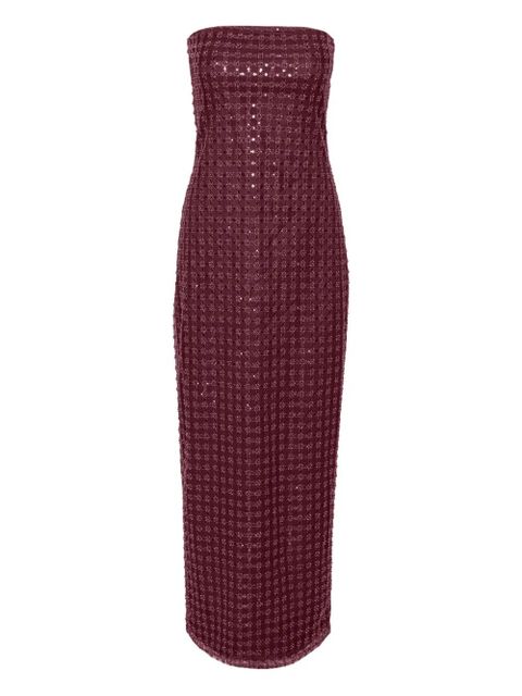 ROTATE BIRGER CHRISTENSEN sequin-embellished maxi dress - Red - zdjęcie produktu nr 1