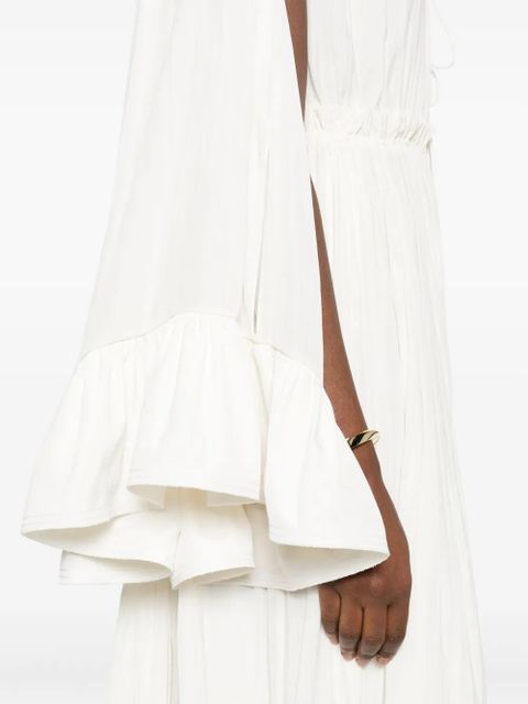 Lanvin long ruffled dress - White