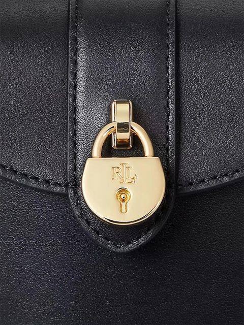 Lauren Ralph Lauren padlock leather crossbody bag - Black