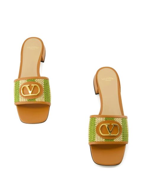 Valentino Garavani logo sandals - Green