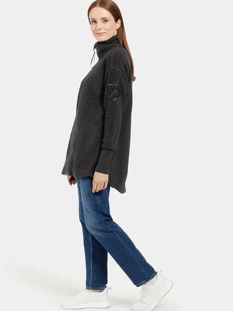 Didriksons bluza polarowa SALLY damska kolor czarny gładka 505165 - zdjęcie produktu nr 2