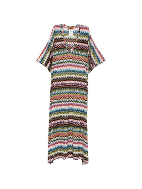Missoni V-neck chevron maxi dress - White - zdjęcie produktu nr 1